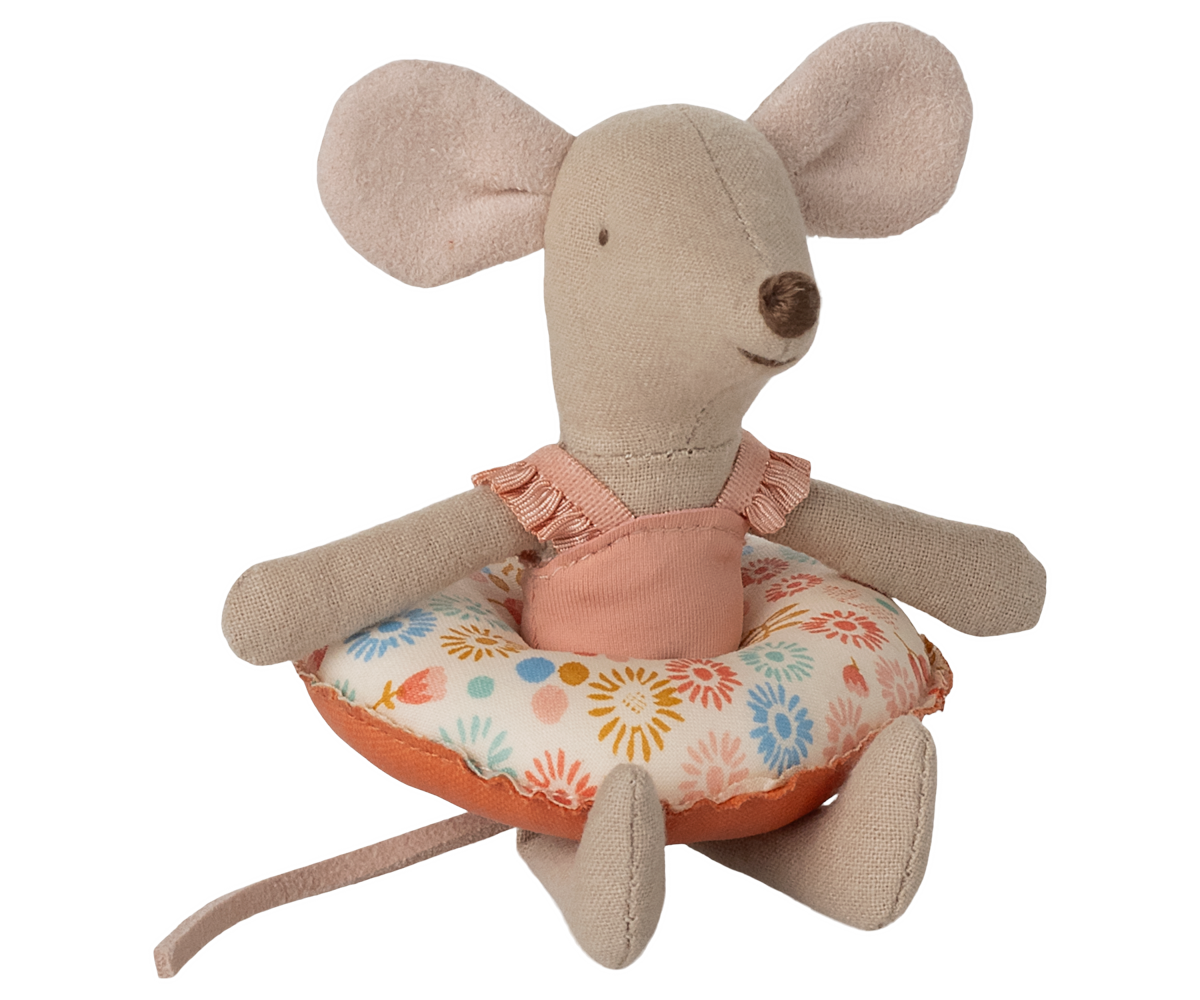 Beach Mouse with floral float by Maileg.