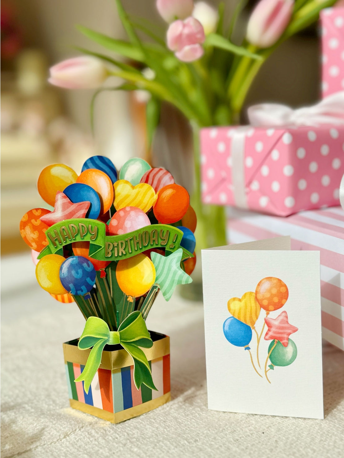 Mini Birthday Balloon Pop Up Card
