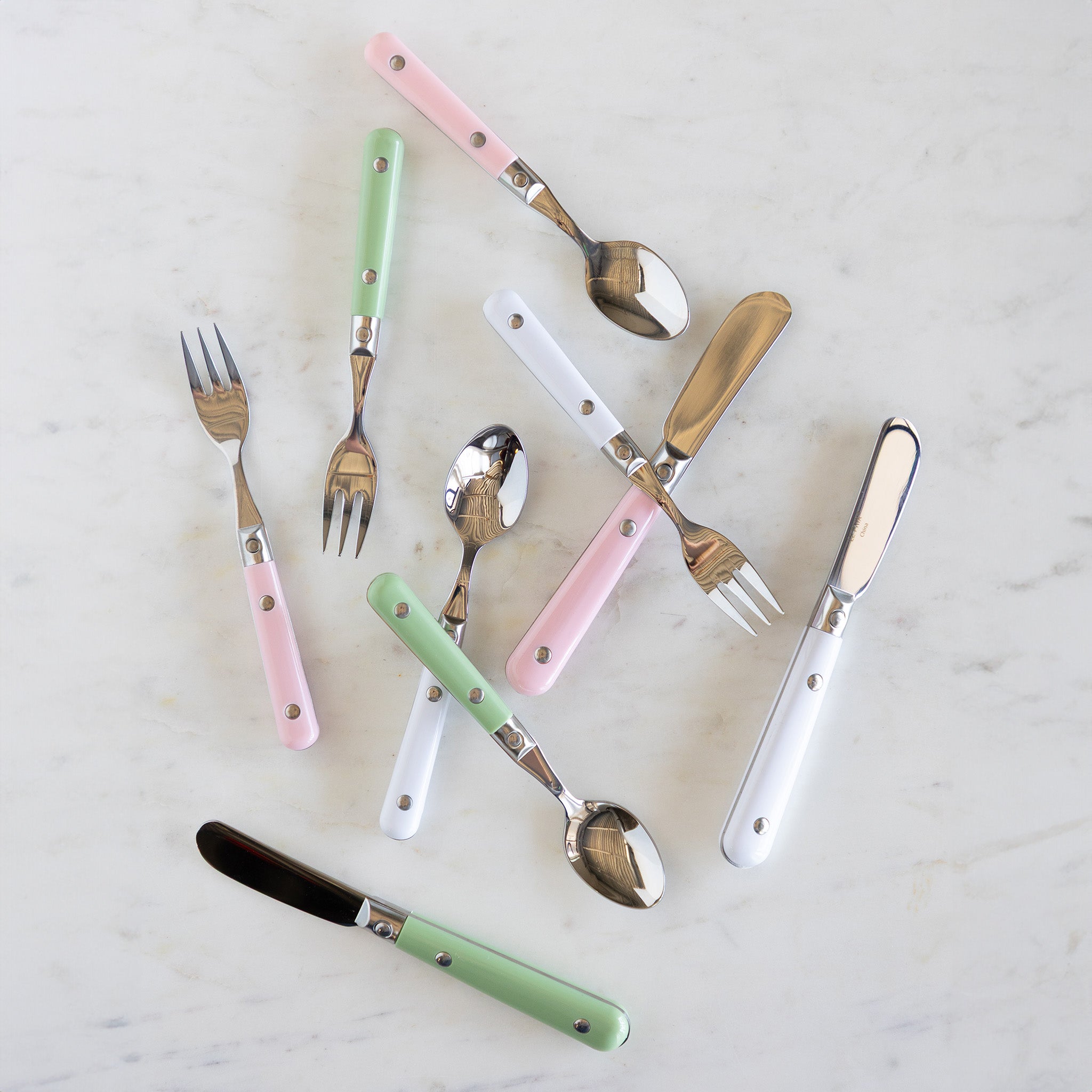 LePrix Mini Cutlery in Spring Green