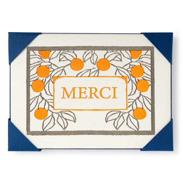 Greeting card with orange design and &