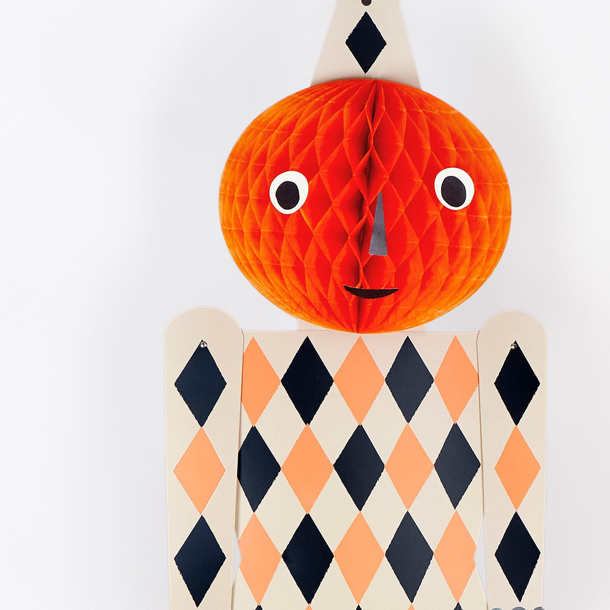 Decorative paper lantern shaped like a jack-o&