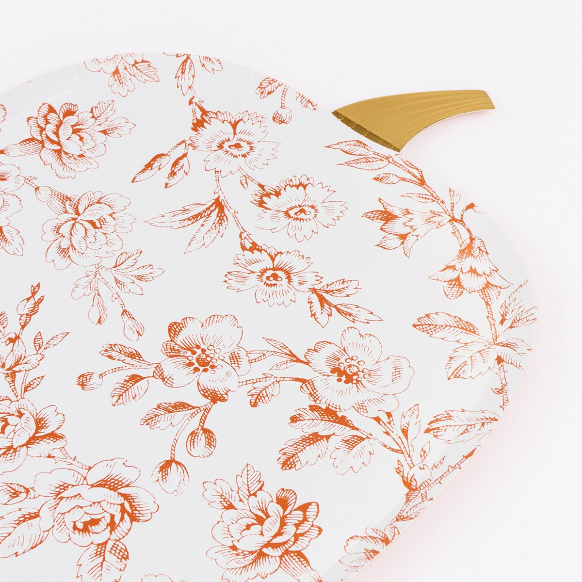 Toile Pumpkin Paper Plates
