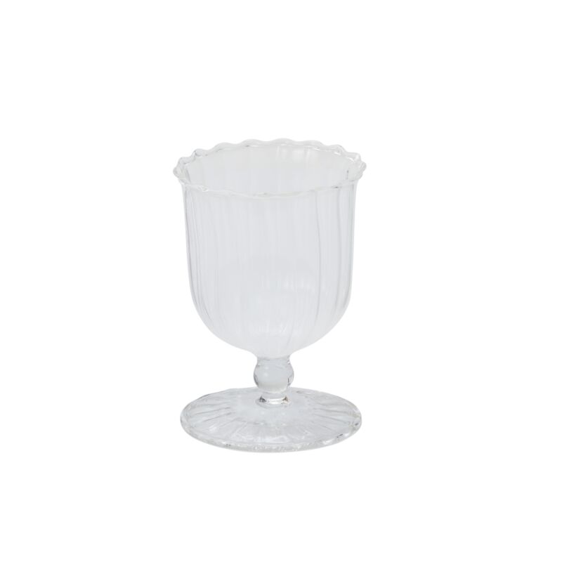 Clear Fluted Vase