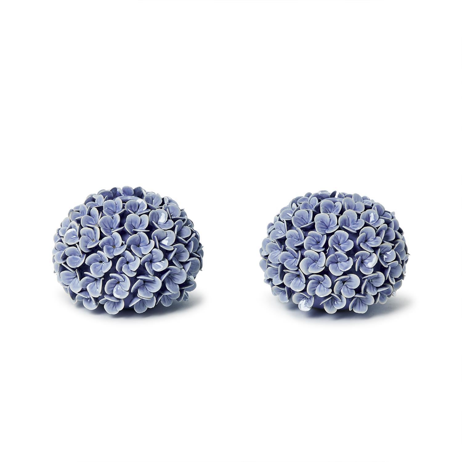 Hydrangea Flower Bud Vase/Taper Candle Holders on a white background.