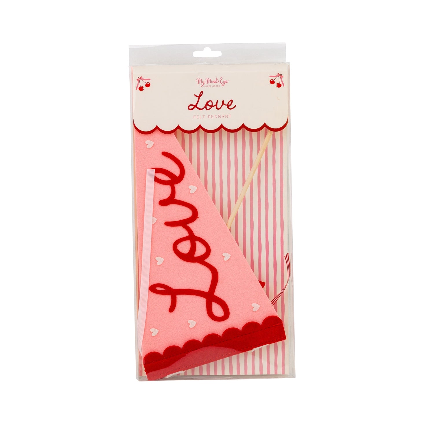 Packaged product with red and white design on a white background.