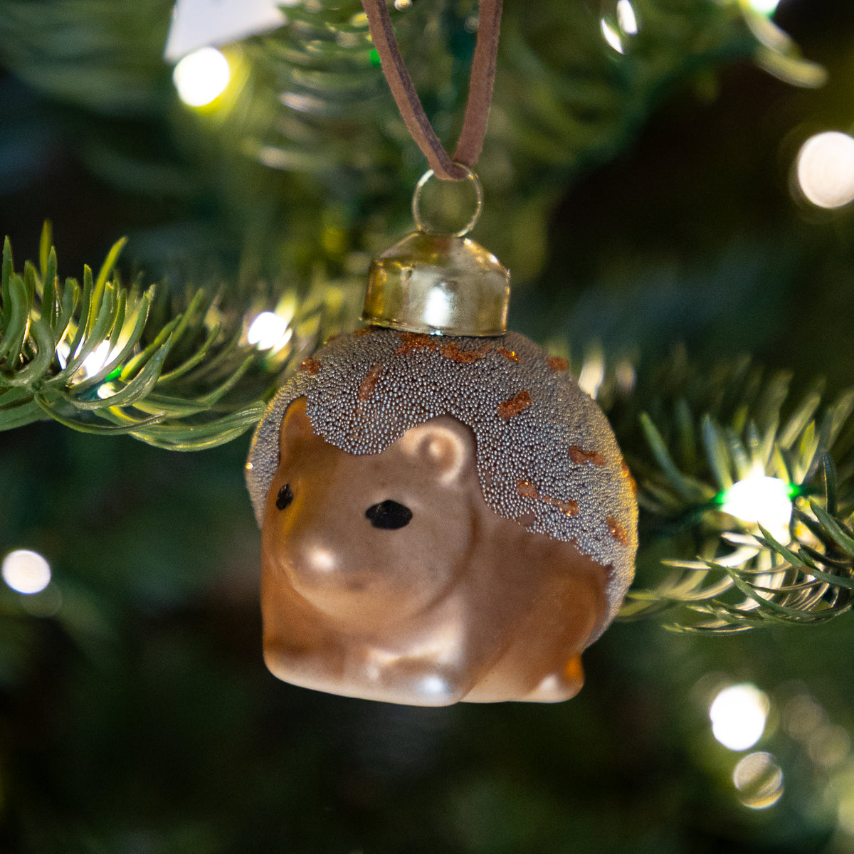 Glass Hedgehog Ornament