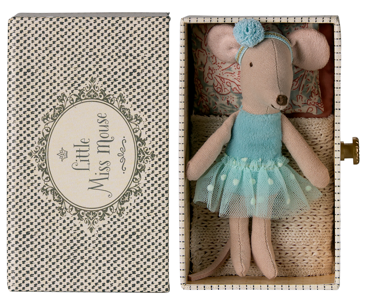 Small mouse doll in a box with &