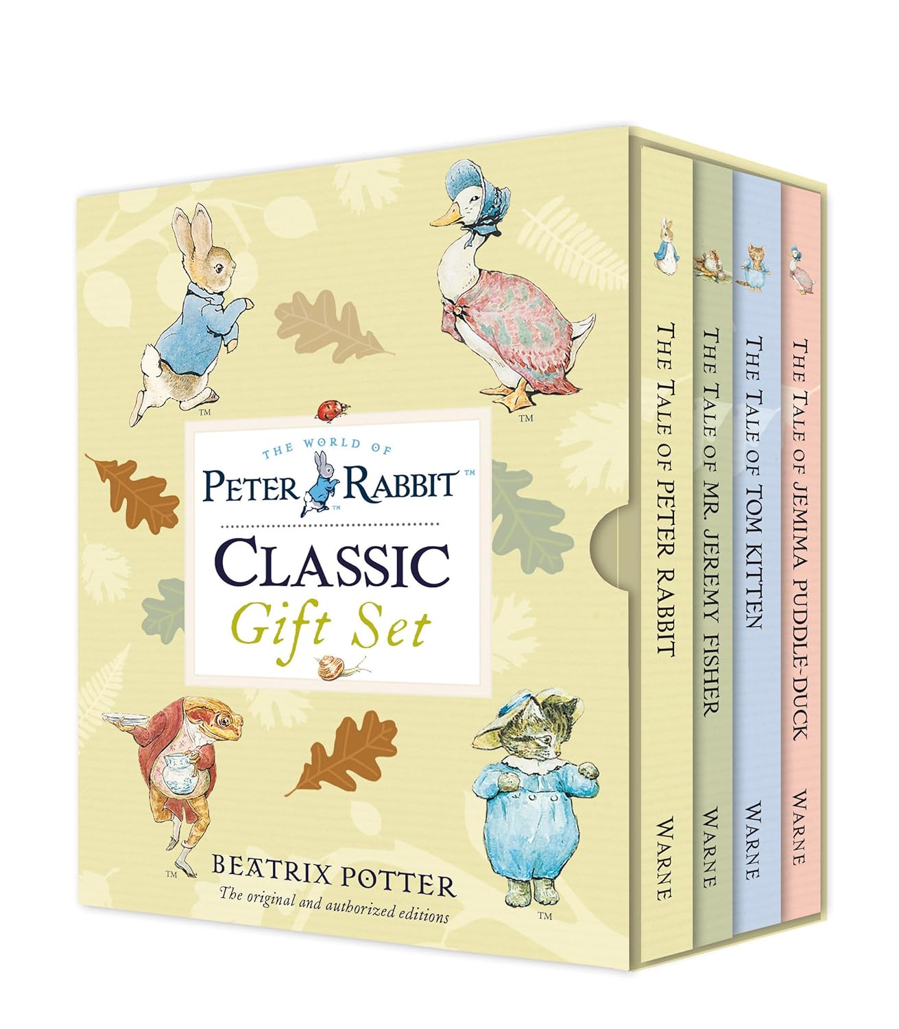 Peter Rabbit Classic Gift Set with four books on a white background.