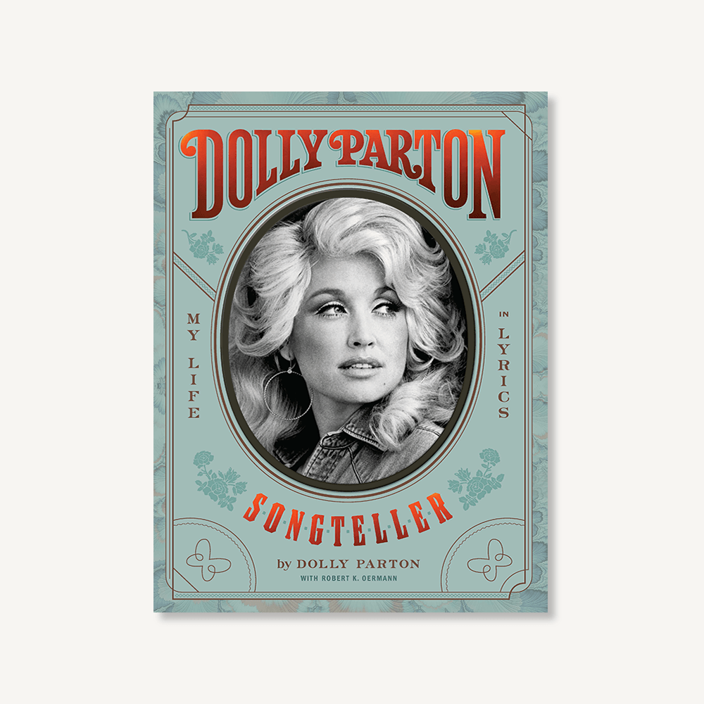 Two hardcover books titled &quot;Songteller: My Life in Lyrics&quot; by Dolly Parton, displayed with the front cover and spine visible, featuring images and text related to Dolly Parton&