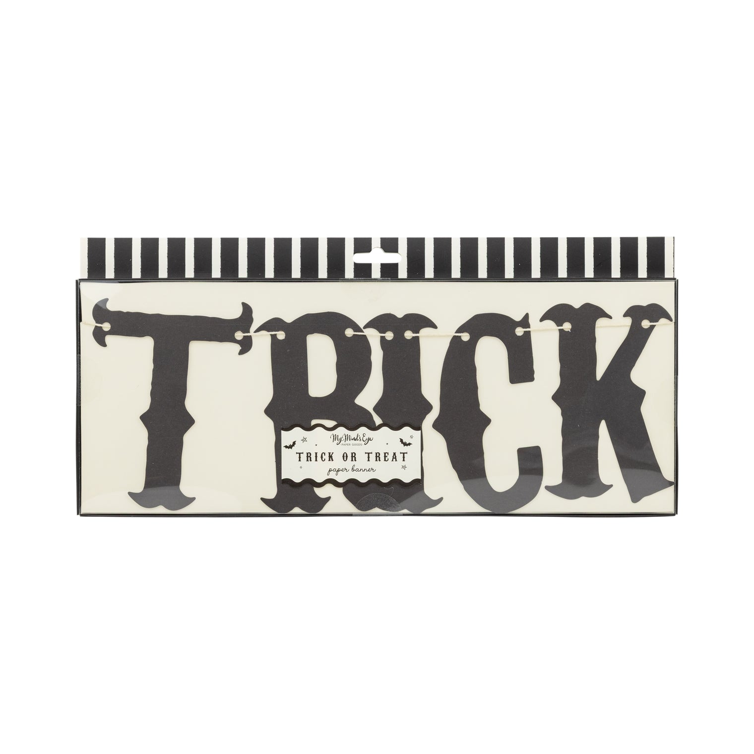 A rectangular Halloween sign with the word &