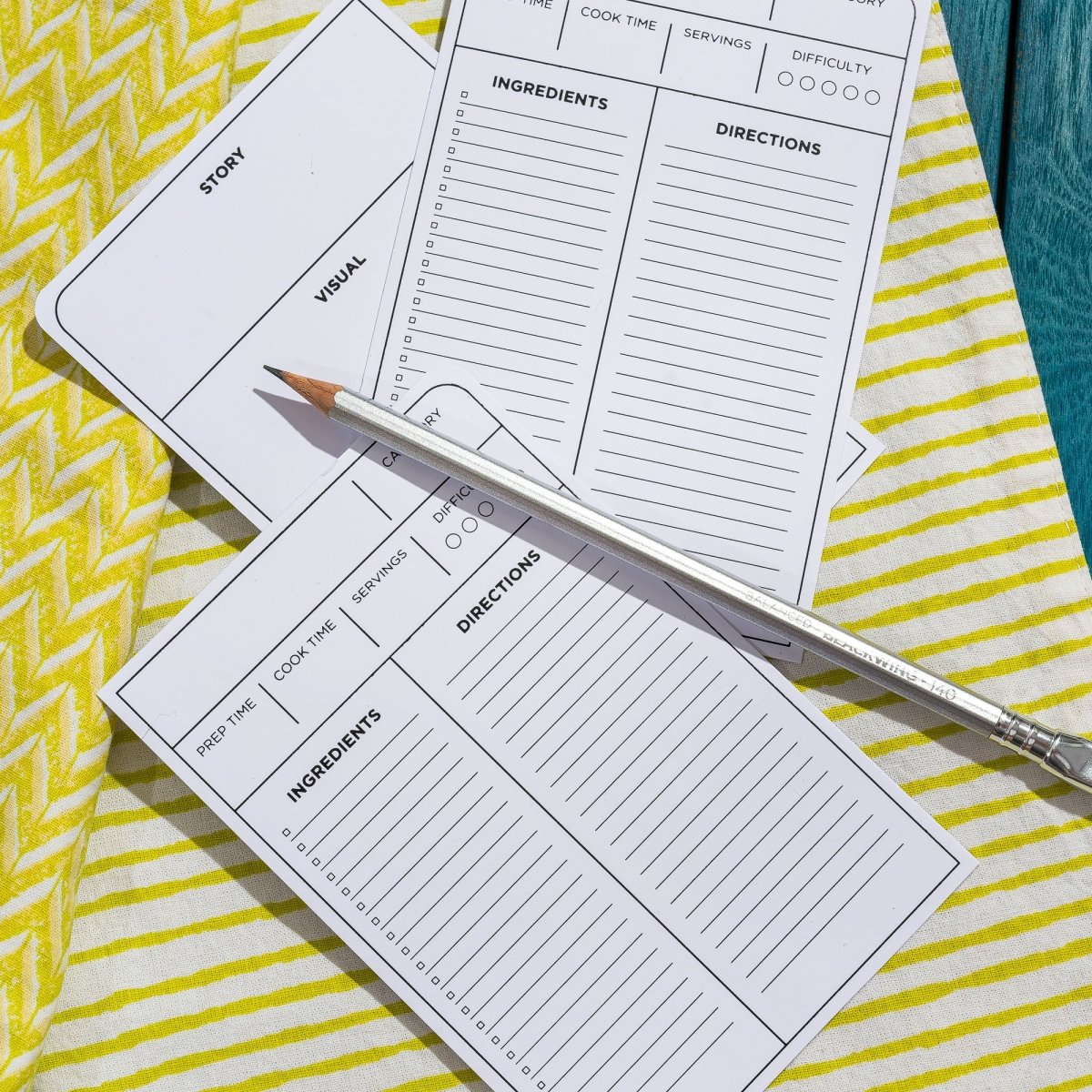 Blackwing 140 Recipe Cards and coordinating pencil.