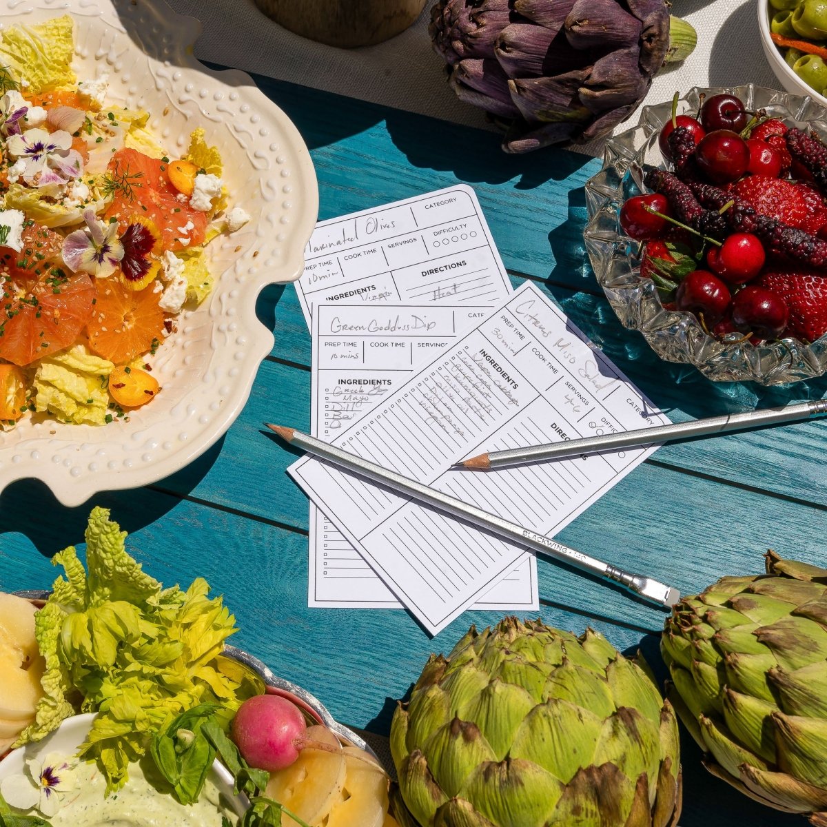 Blackwing 140 Recipe Cards and coordinating pencil.