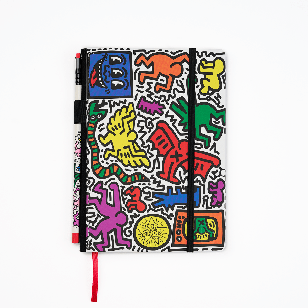 Blackwing notebook with Keith Haring artwork printed on it.
