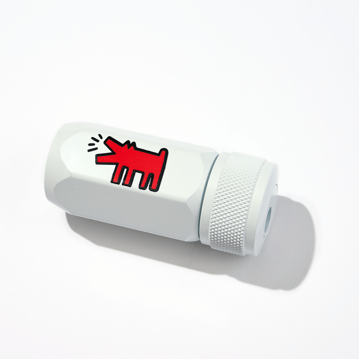 Blackwing pencil sharpener with Keith Haring artwork of a dog barking.