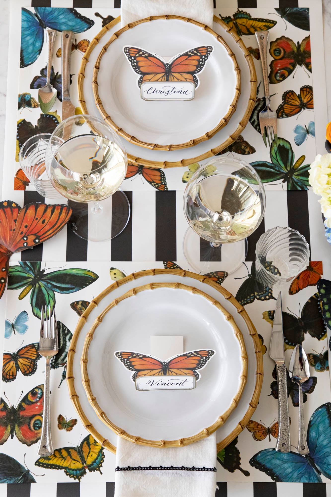 A variety of colorful butterflies displayed against a light background on Hester &amp; Cook&