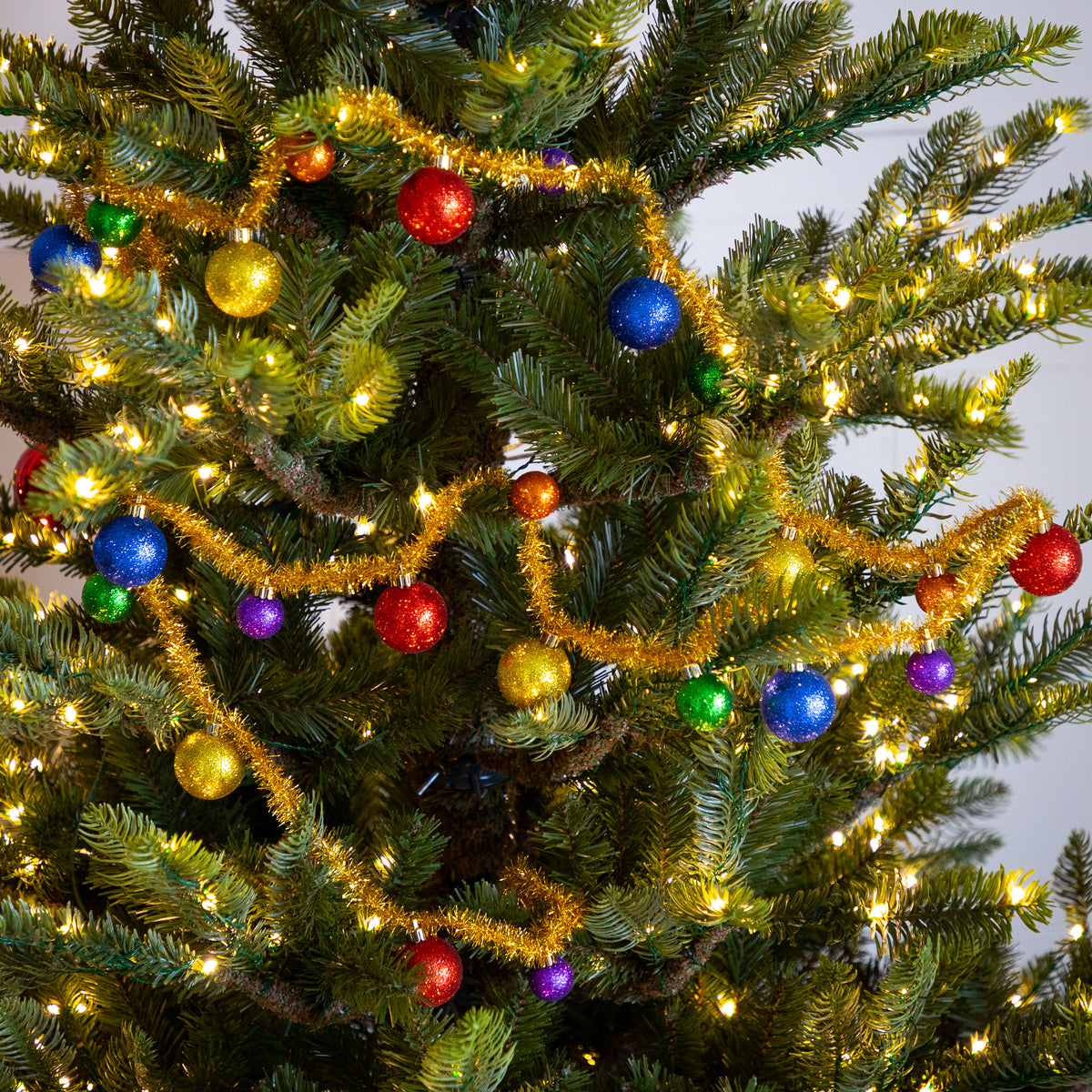 Multi-Ball Tinsel Garland