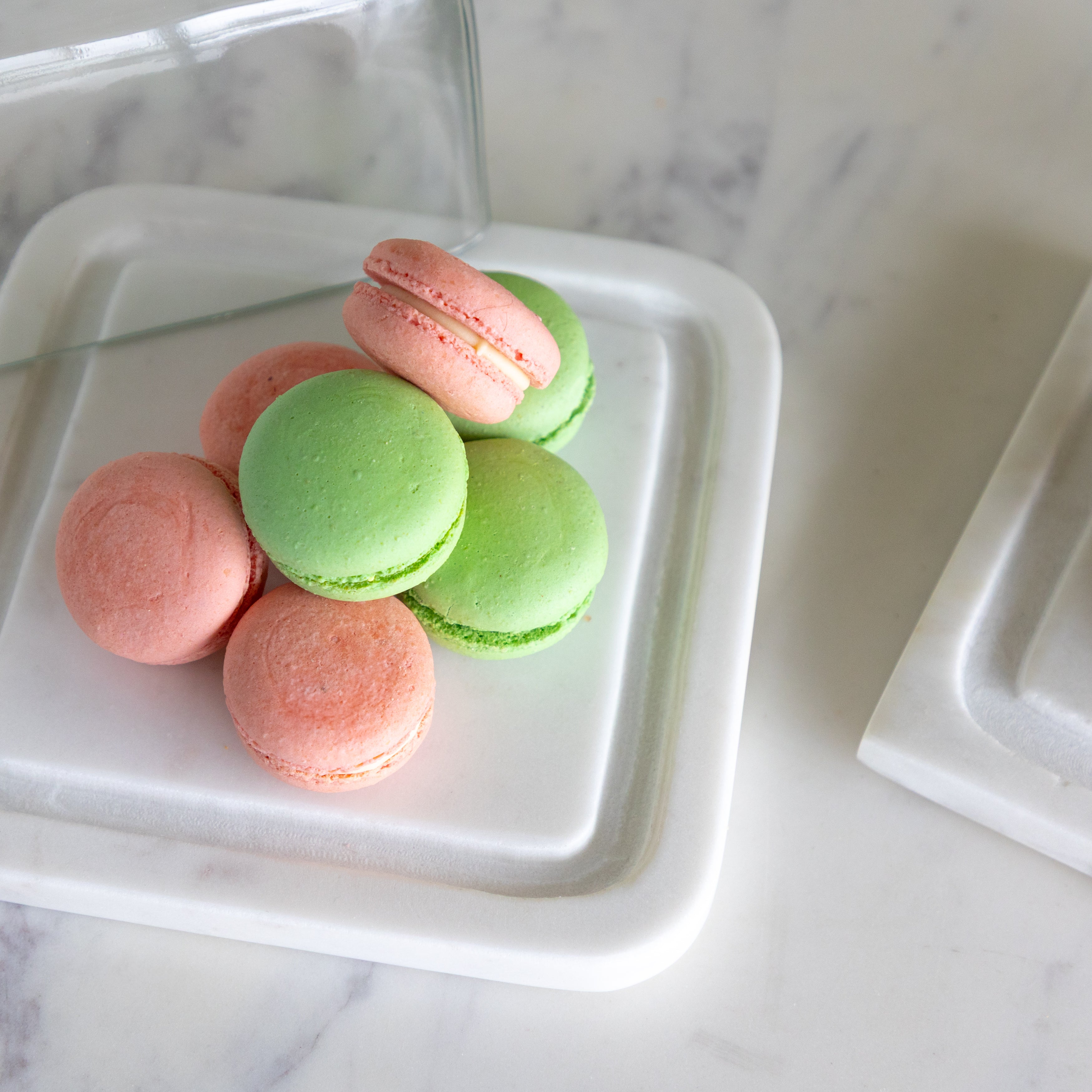 Glass Cloche with White Marble Base