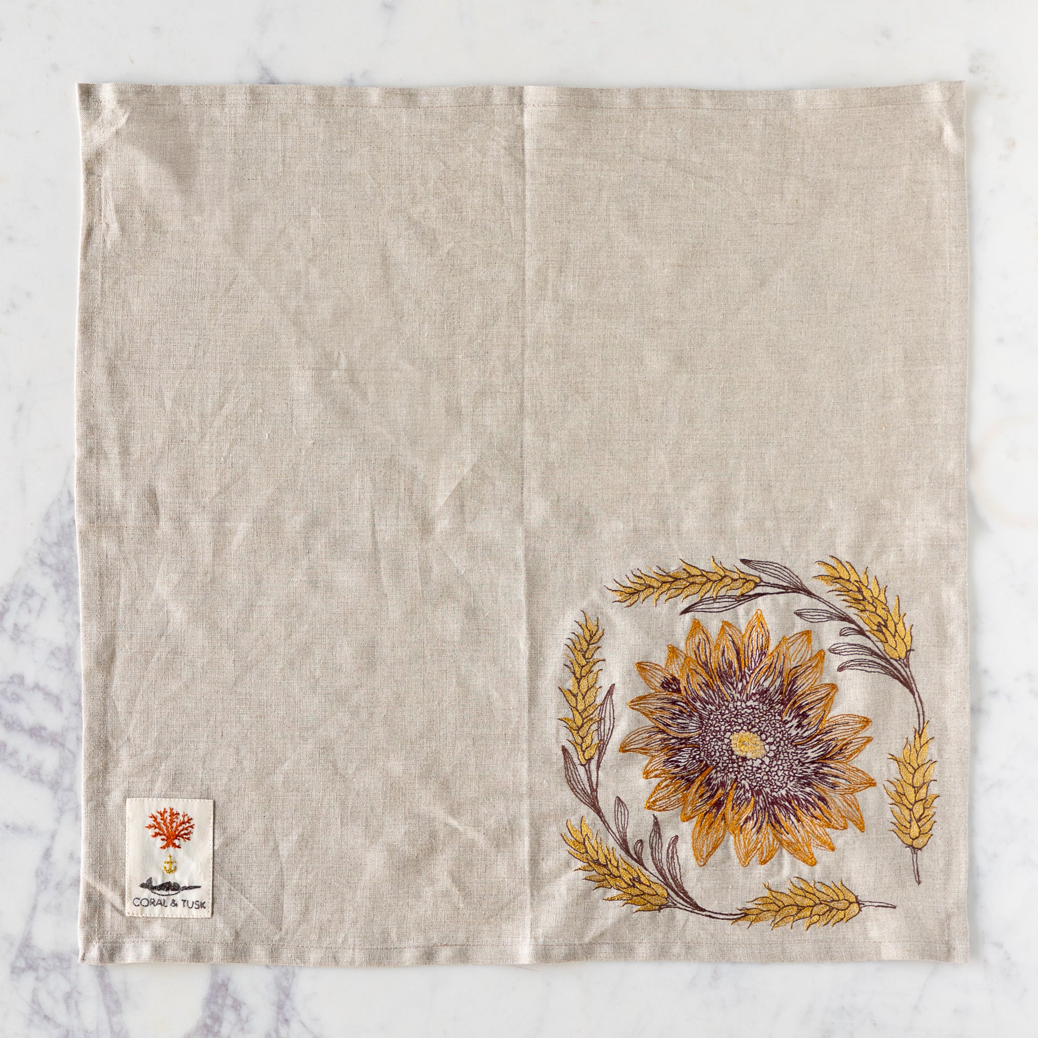 Sunflower & Wheat Dinner Napkin