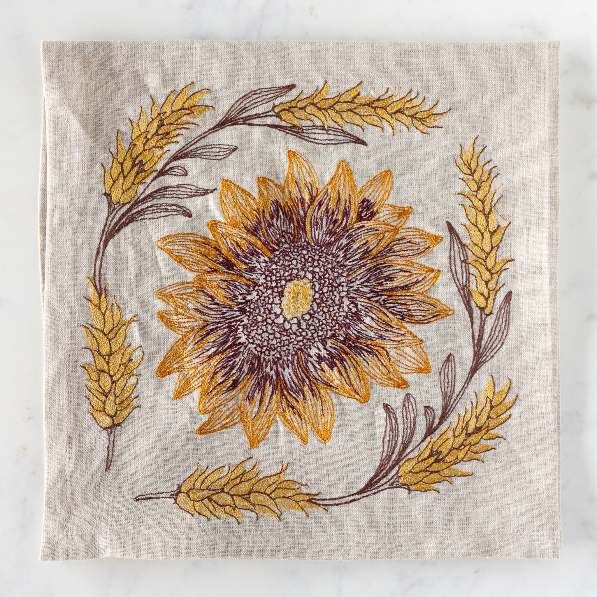 Sunflower & Wheat Dinner Napkin