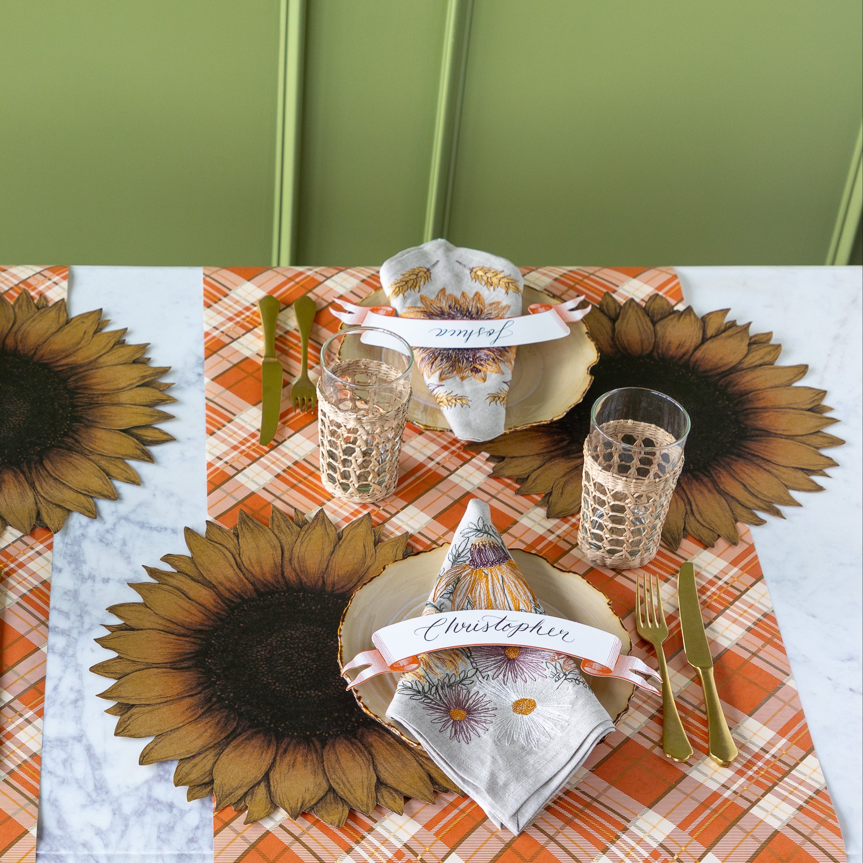 Die-cut Vintage Sunflower Placemat