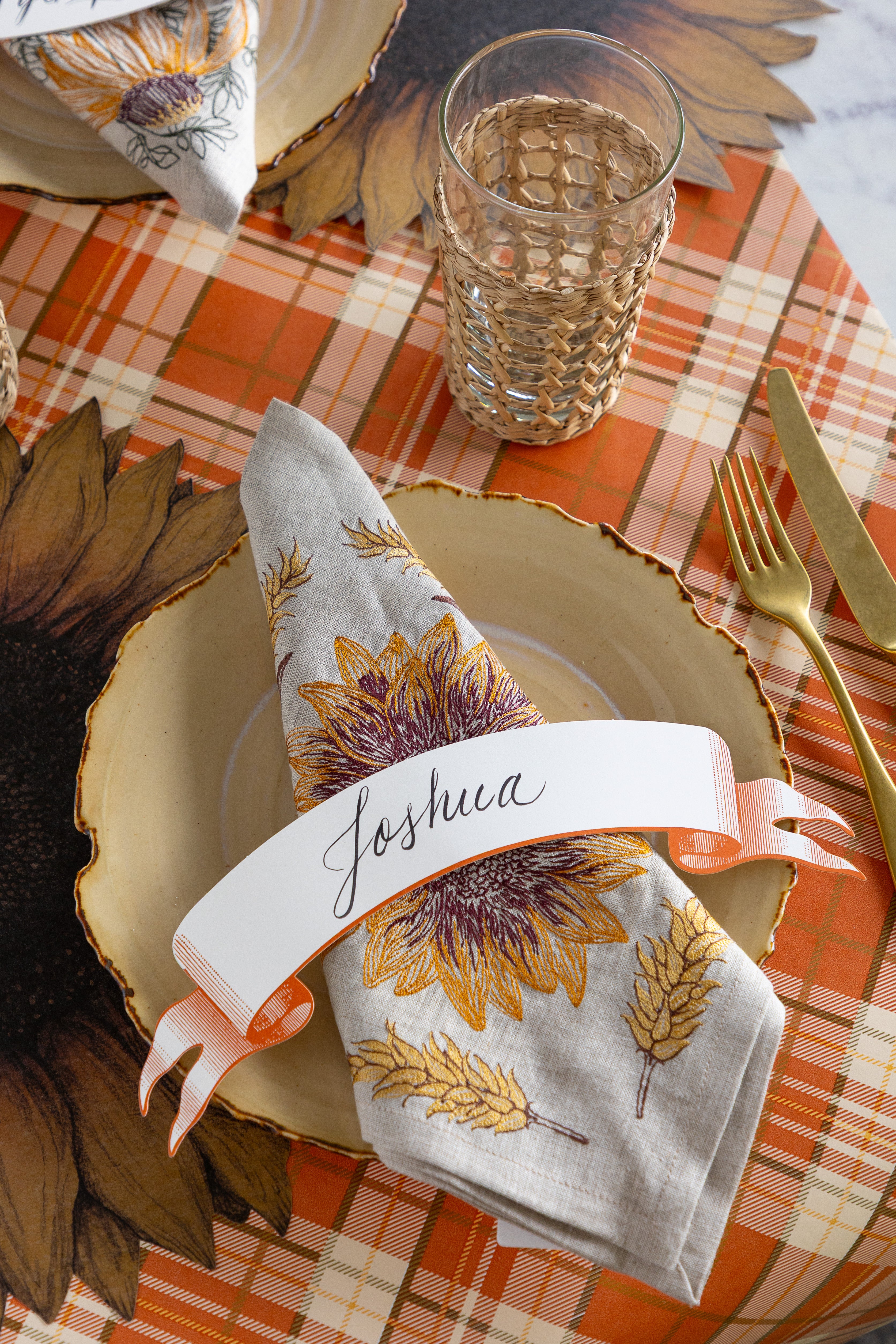 Sunflower & Wheat Dinner Napkin
