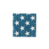 5" Navy with white stars paper napkin on white background