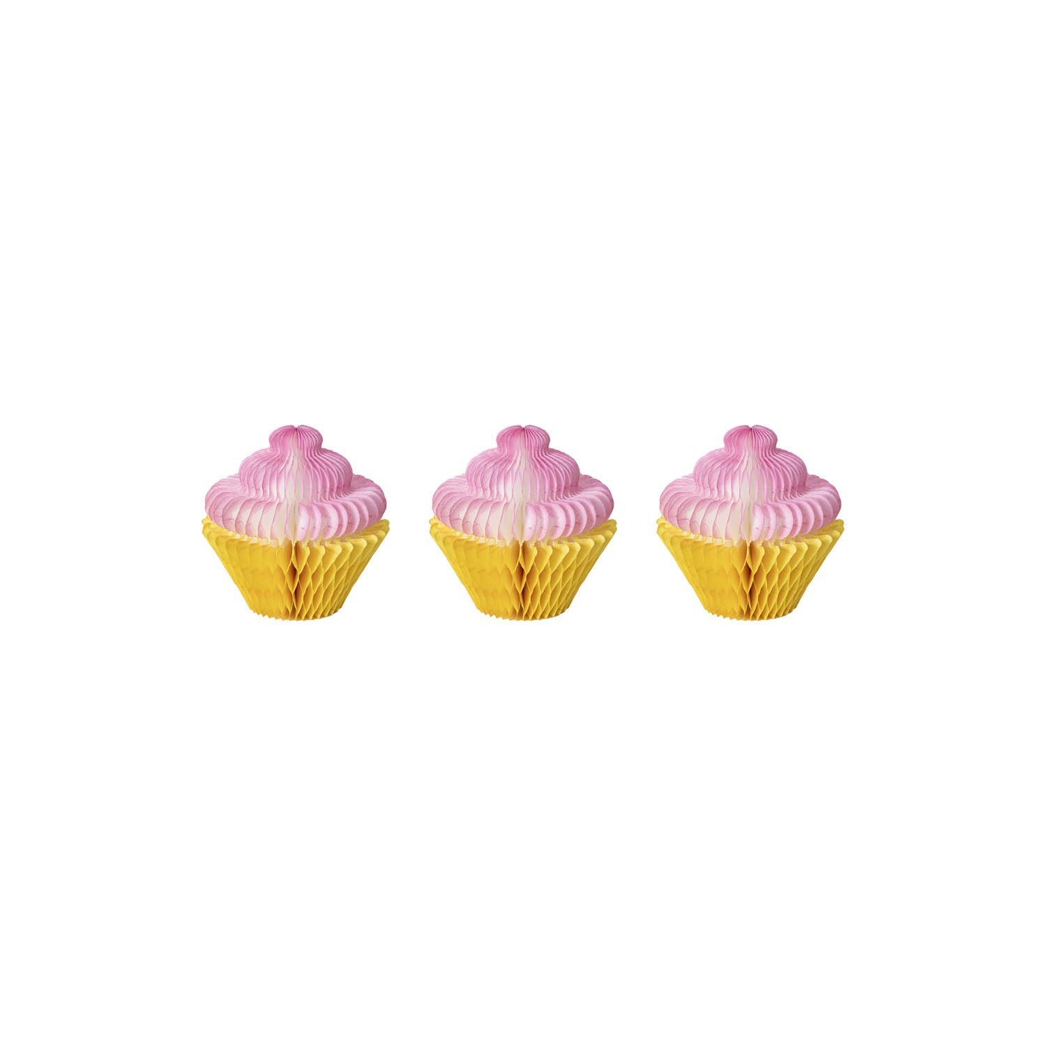 Honeycomb Small Cupcake Set of 3