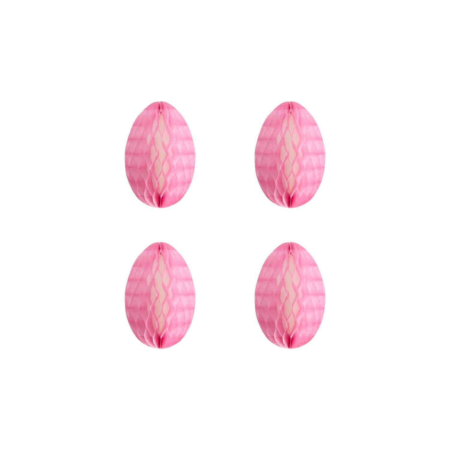 Honeycomb Pink Easter Eggs, Set of 4