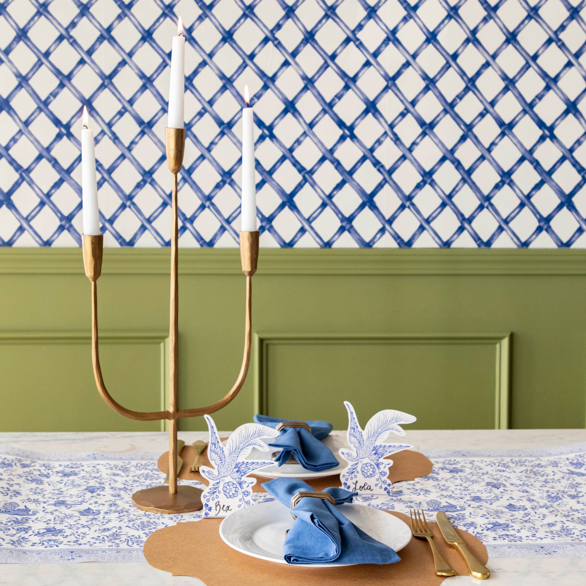 Hand-Forged Metal Candelabra with Antique Finish