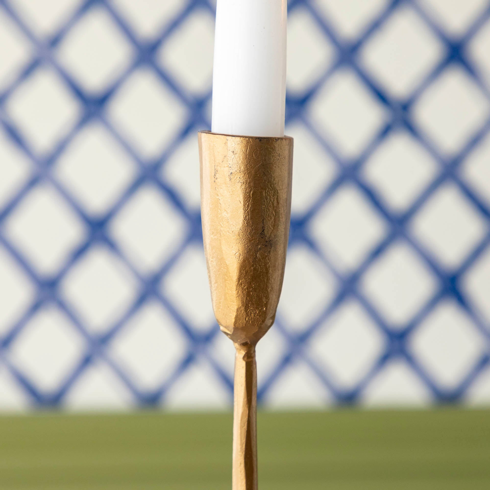 Hand-Forged Metal Candelabra with Antique Finish