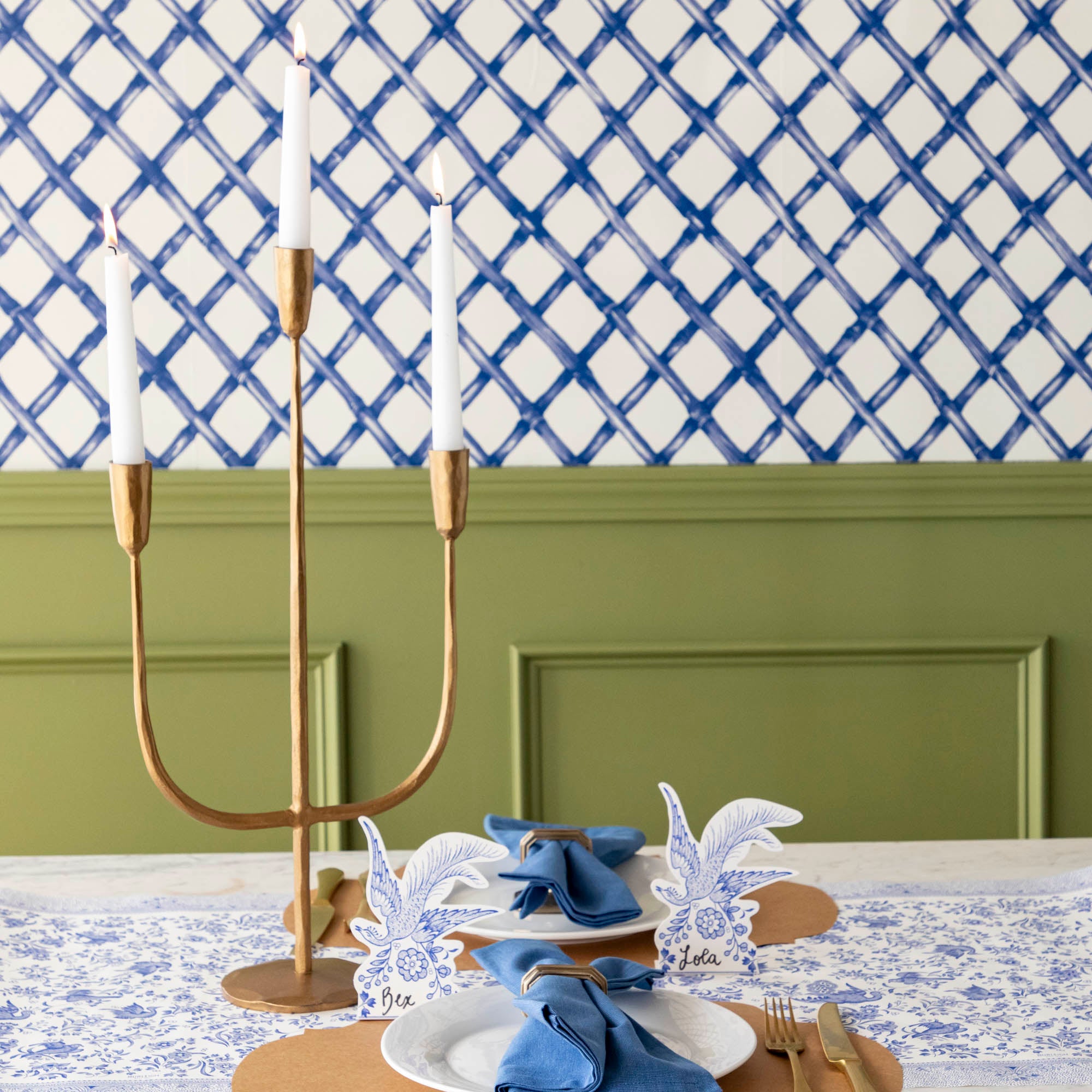 Hand-Forged Metal Candelabra with Antique Finish