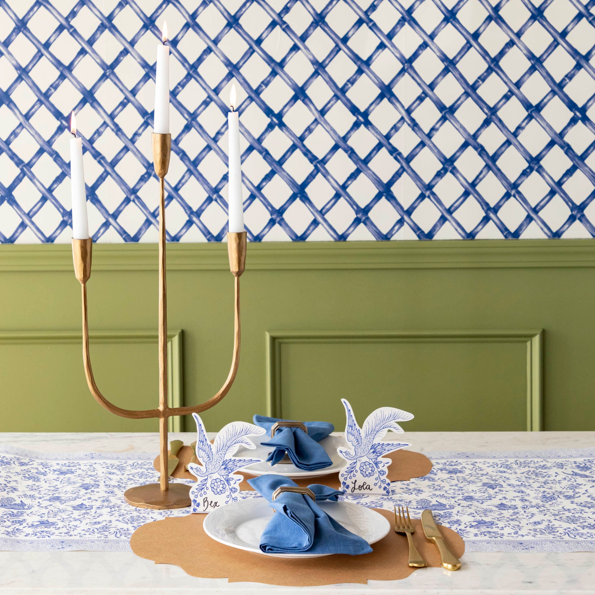 Hand-Forged Metal Candelabra with Antique Finish