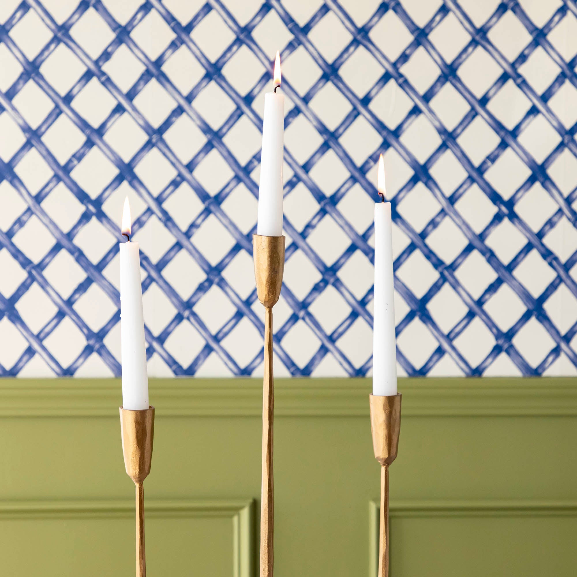 Hand-Forged Metal Candelabra with Antique Finish