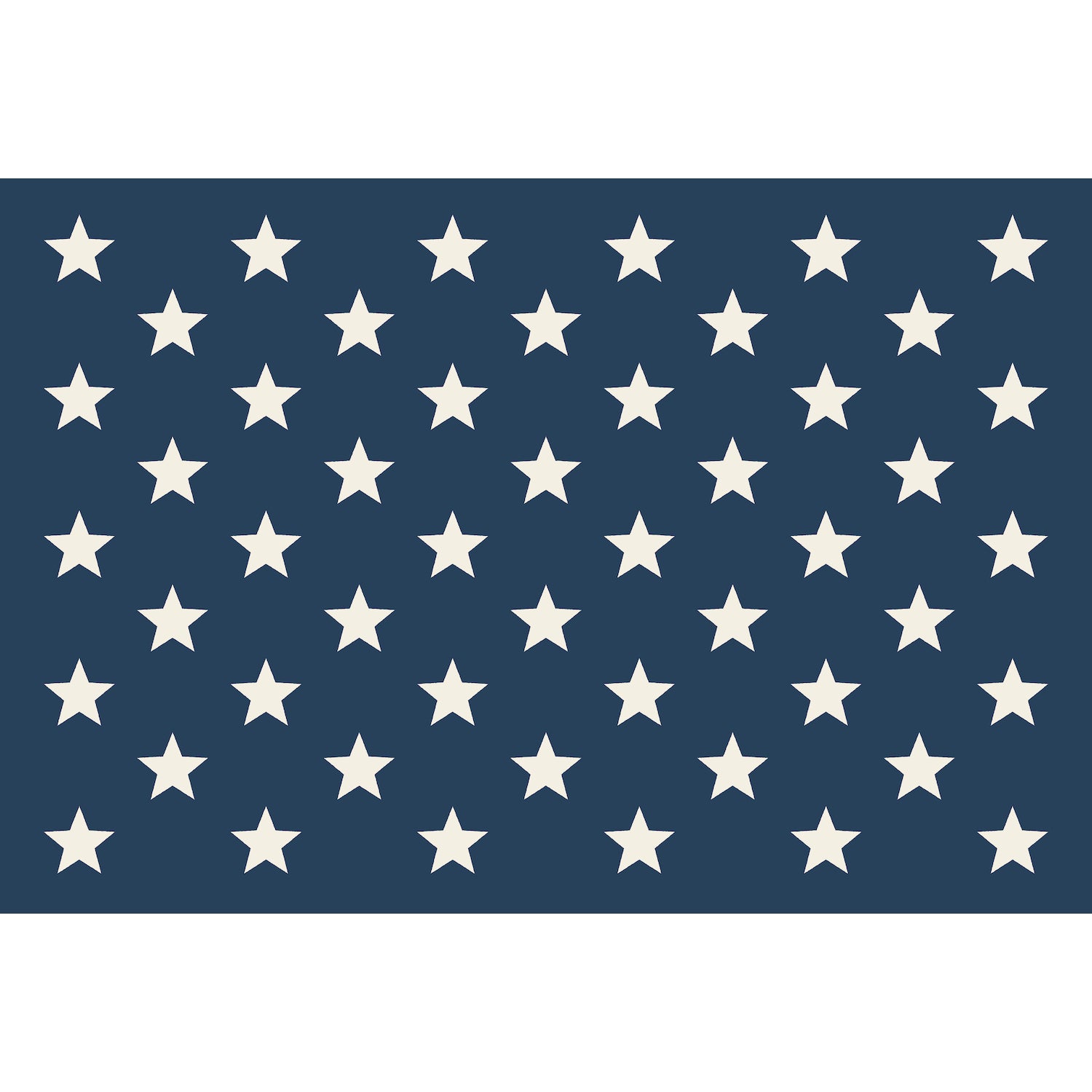 A solid navy blue background containing fifty evenly-spaced white stars; a design identical to the canton of the United States flag. 