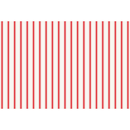 Vertical, evenly spaced red lines in a thin-thick-thin pattern over a white background.