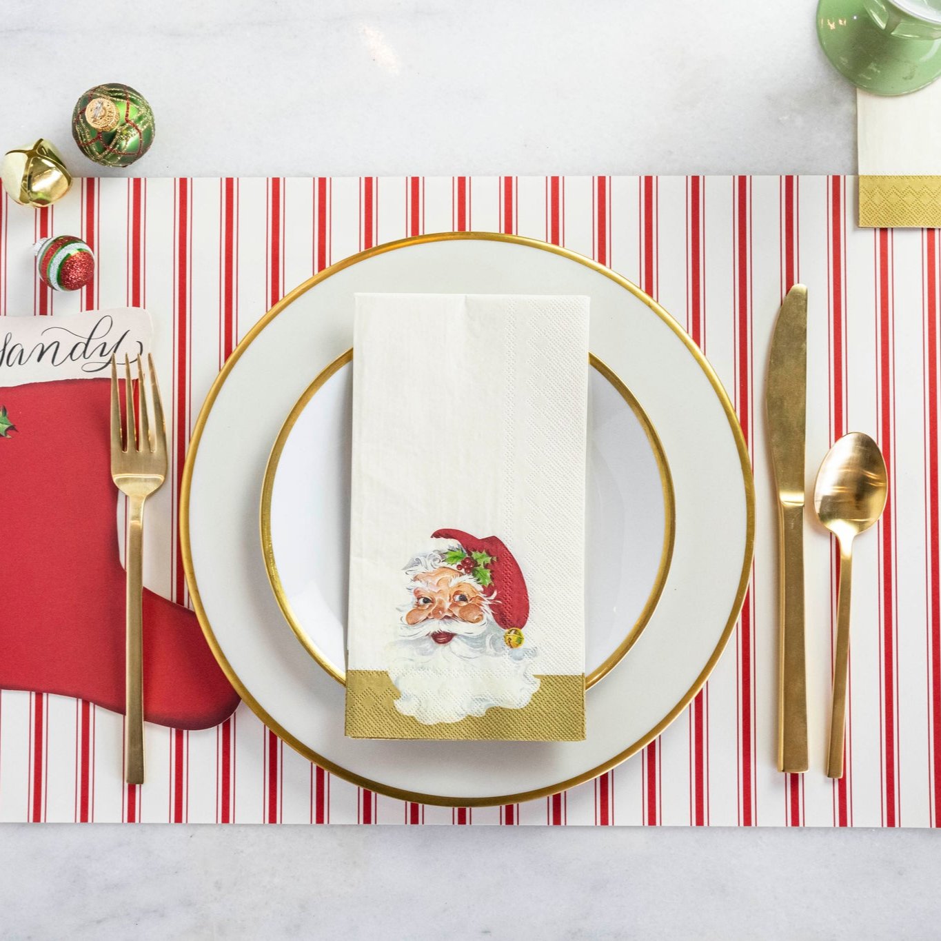 Red Ribbon Stripe Placemat