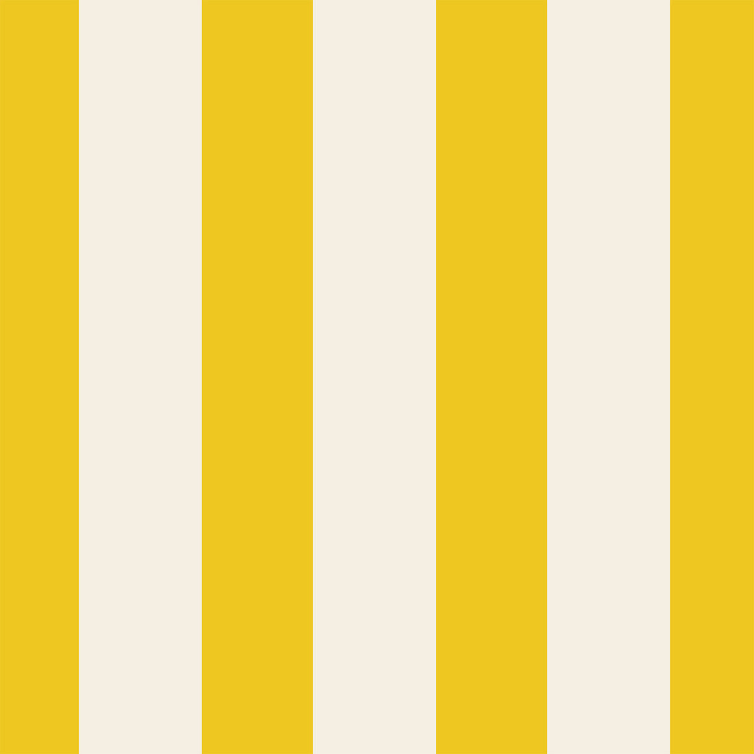 A square cocktail napkin with vertical bright yellow and white stripes.