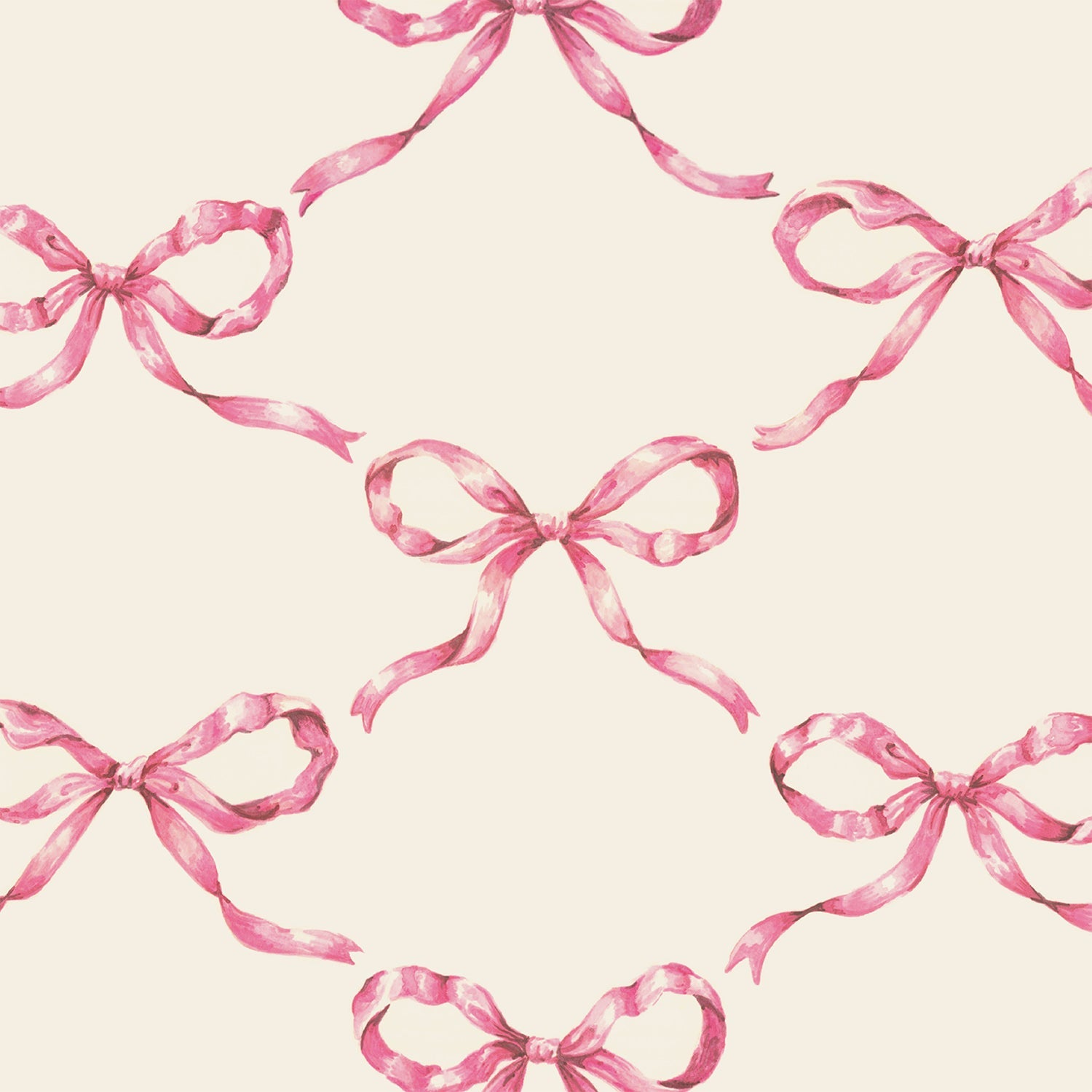 Pink Bow Lattice Cocktail Napkins