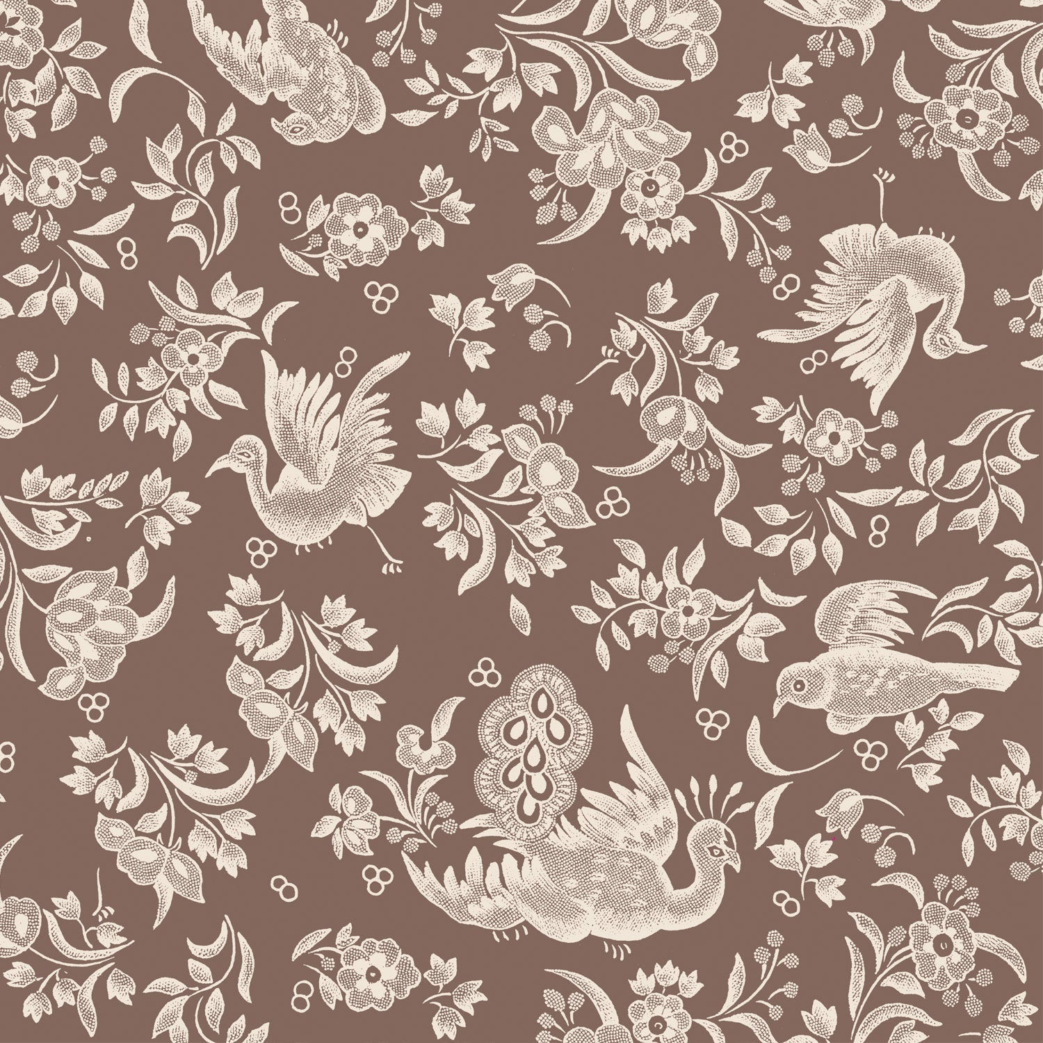 Brown Regal Peacock Cocktail Napkins