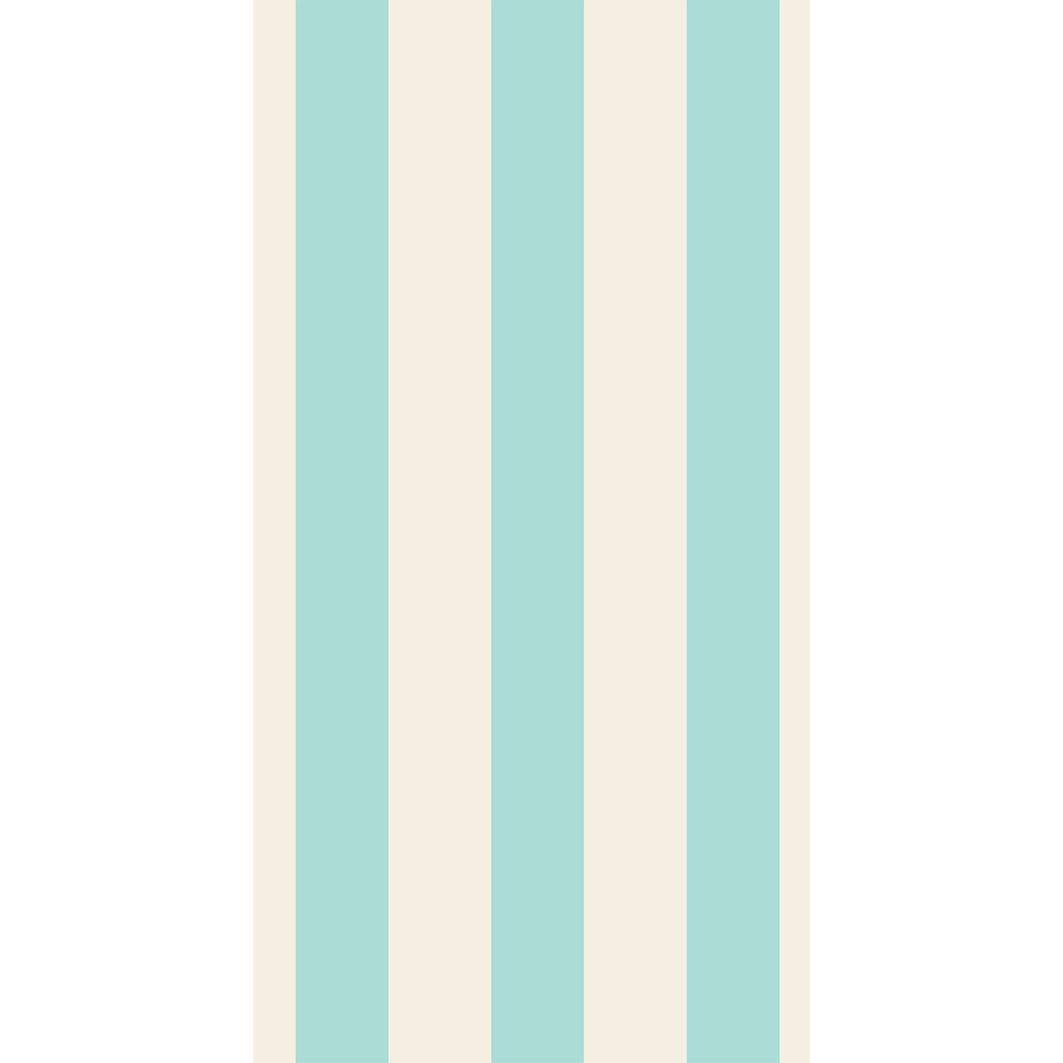 Pattern of vertical blue and beige stripes on a white background.
