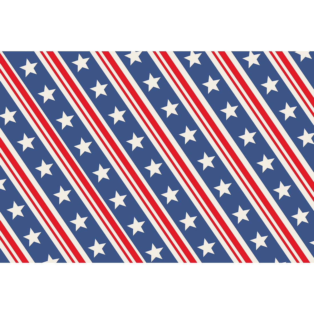 A repeating pattern of diagonal blue stripes containing white stars, with red and white stripes between.