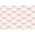 An illustrated lattice pattern made of elegant light pink bows evenly spaced over a white background.