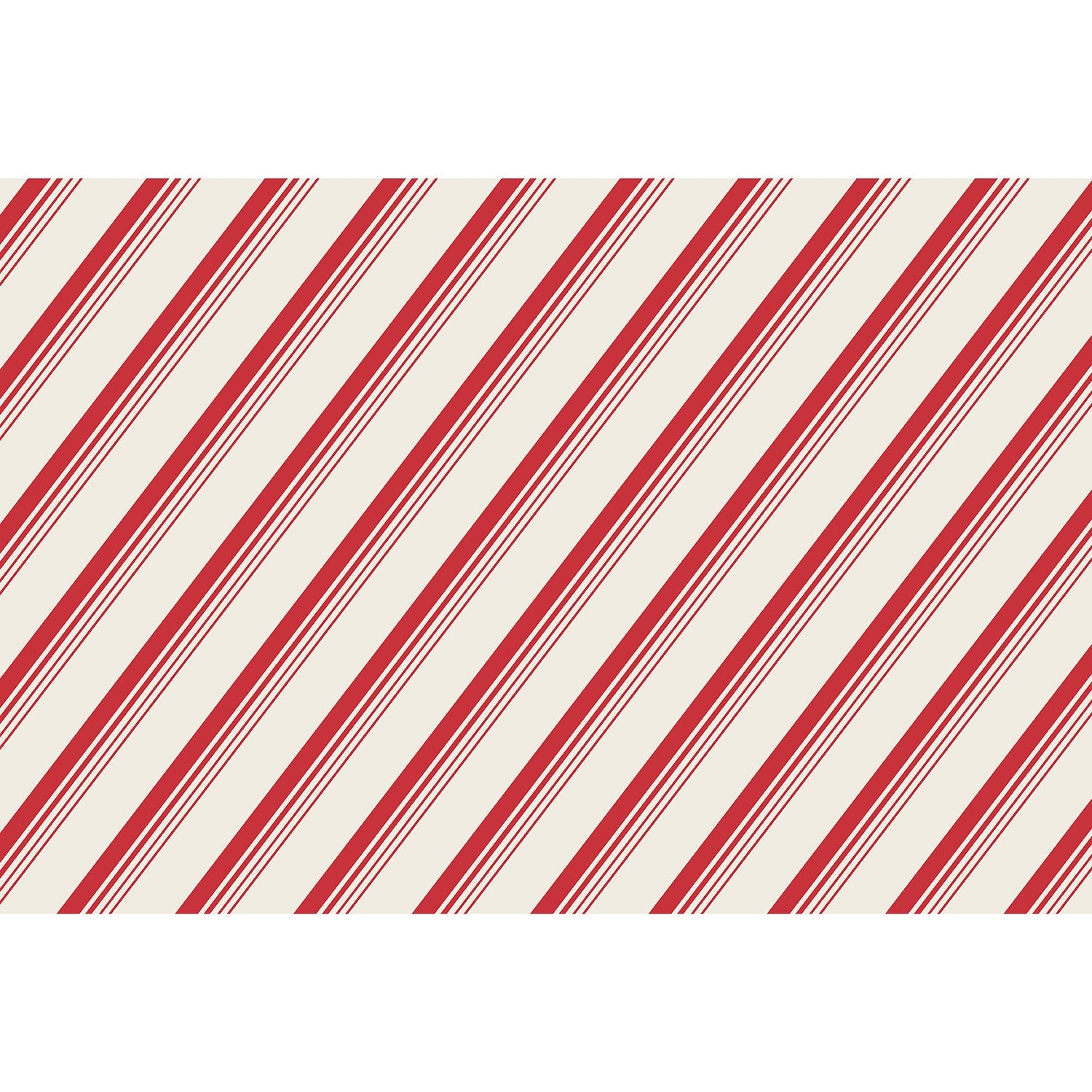 A Peppermint Stripe Placemat on a white background.