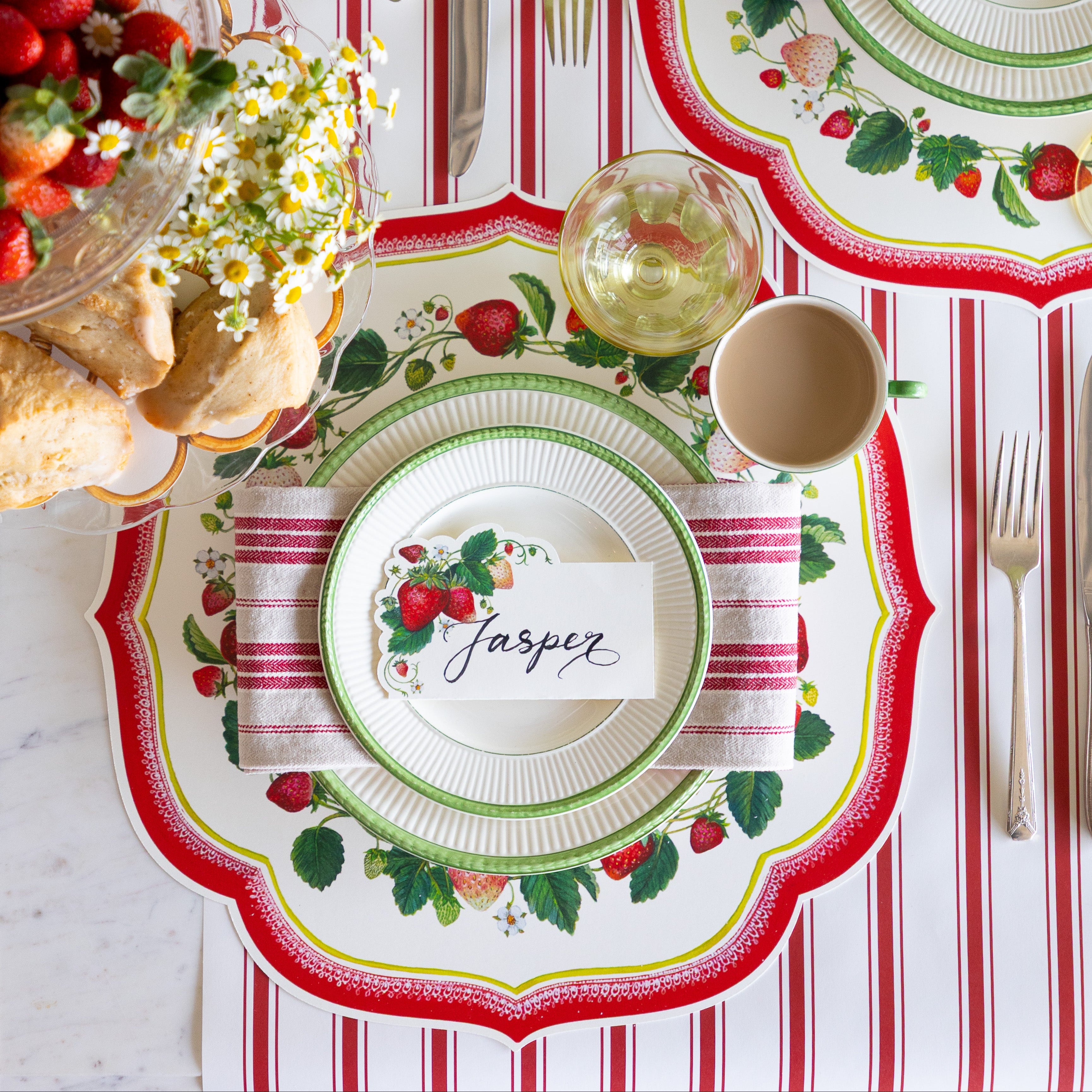 Die-cut Strawberry China Placemat