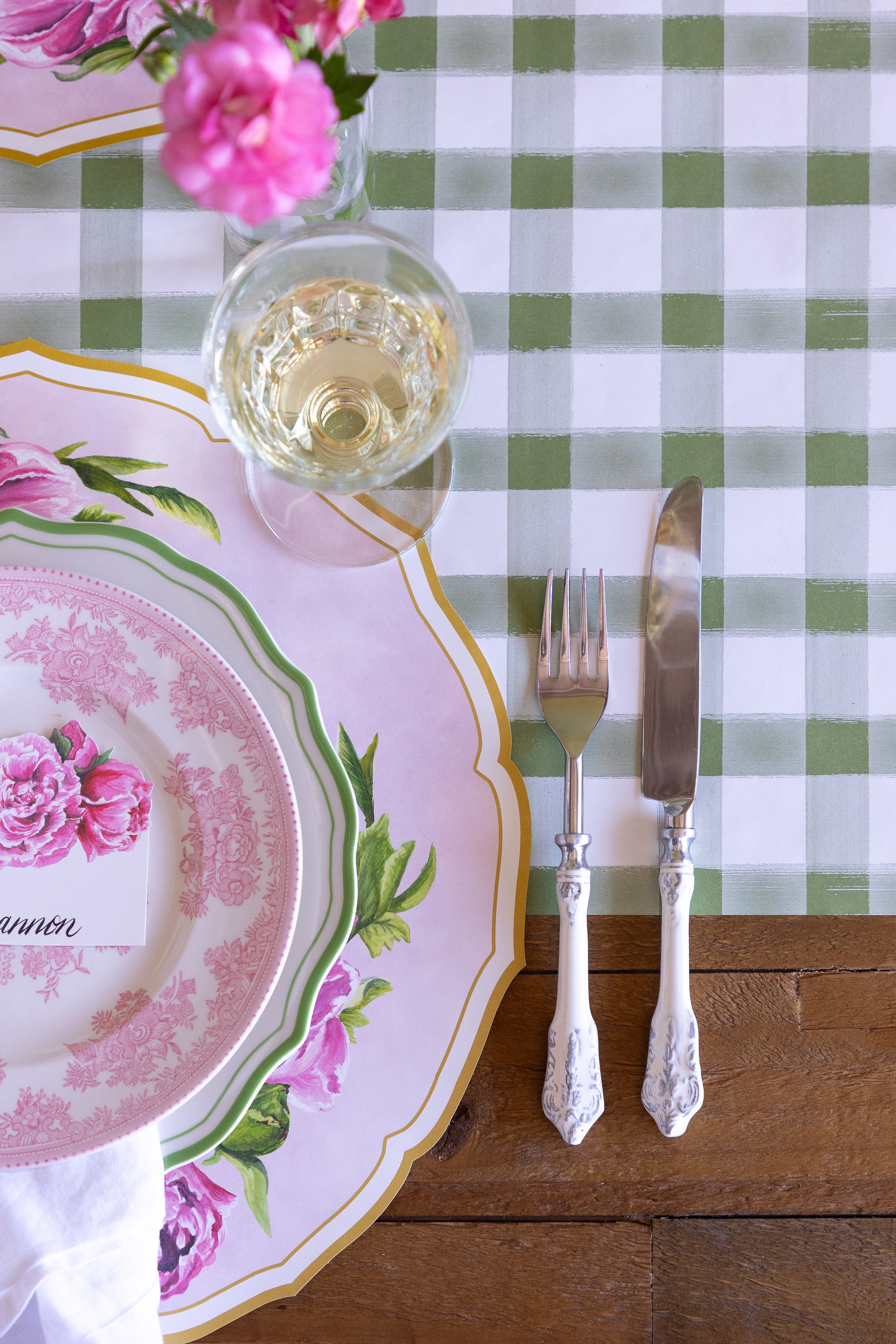 Die-cut Peony China Placemat