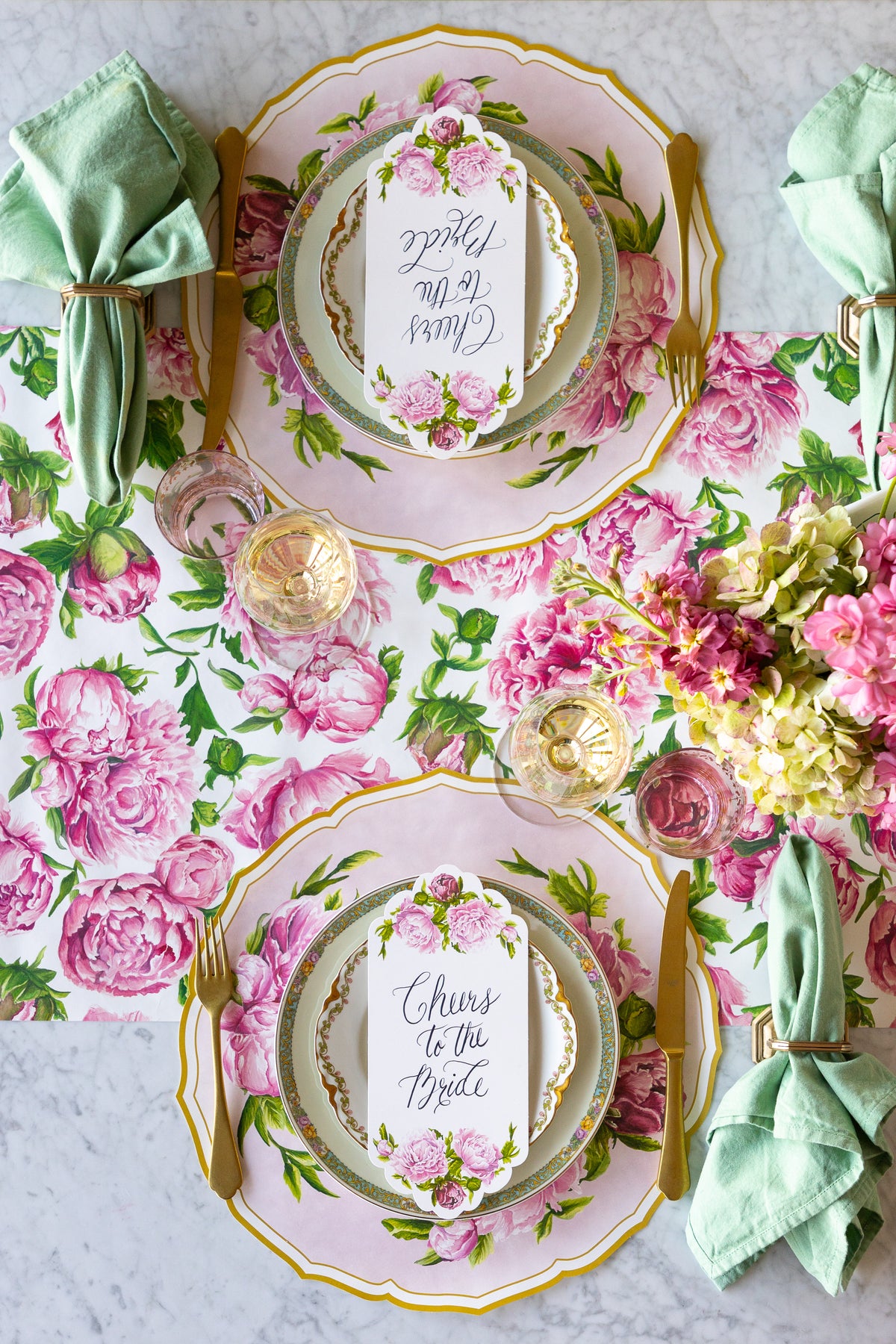 Peonies in Bloom Table Runner