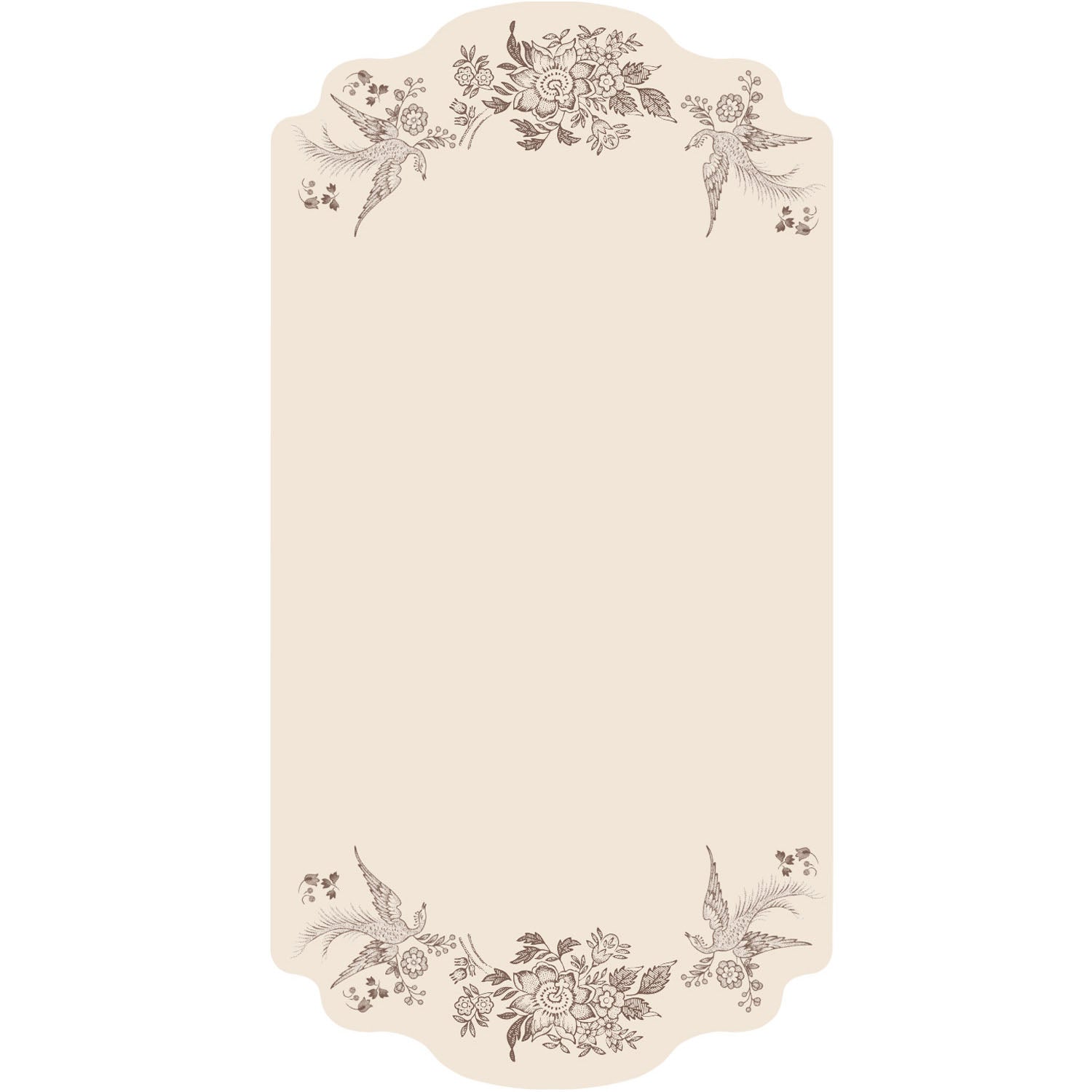 Brown Asiatic Pheasants Table Card