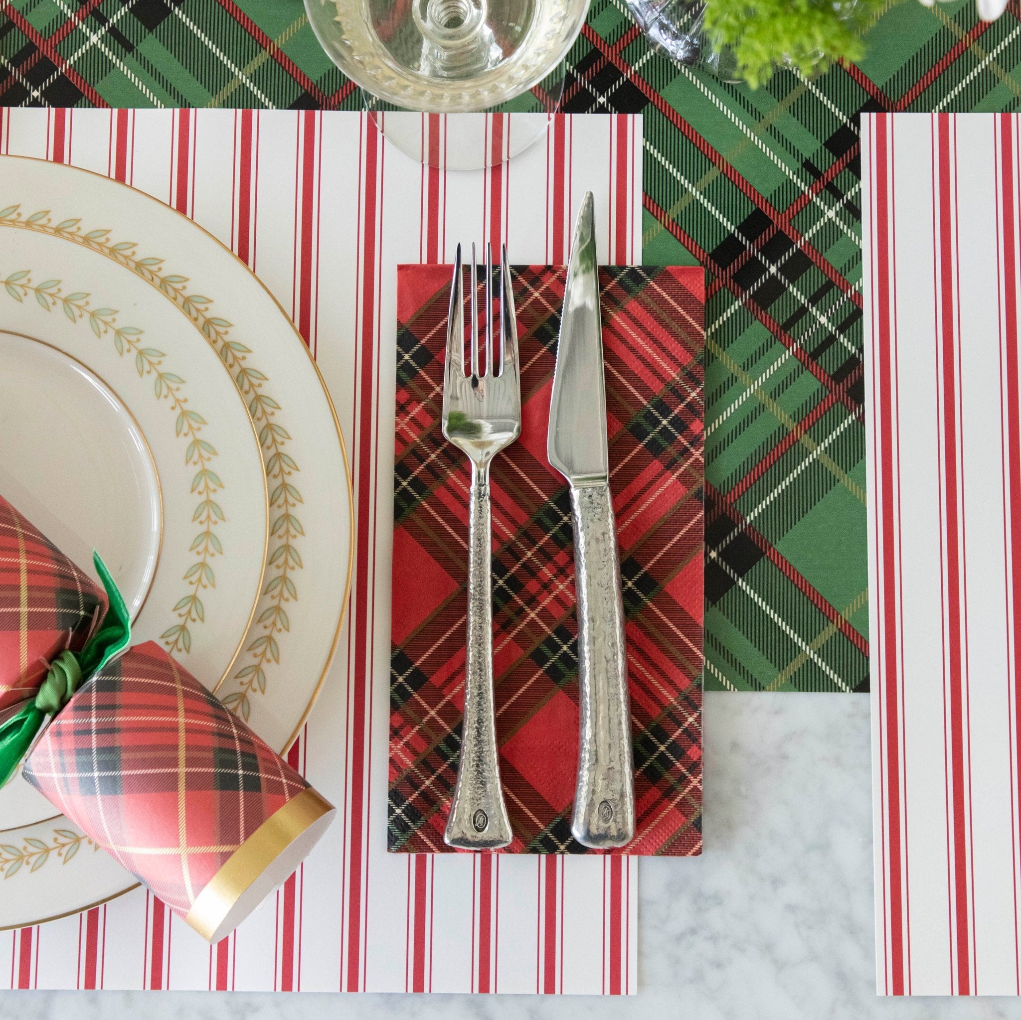 Red Ribbon Stripe Placemat