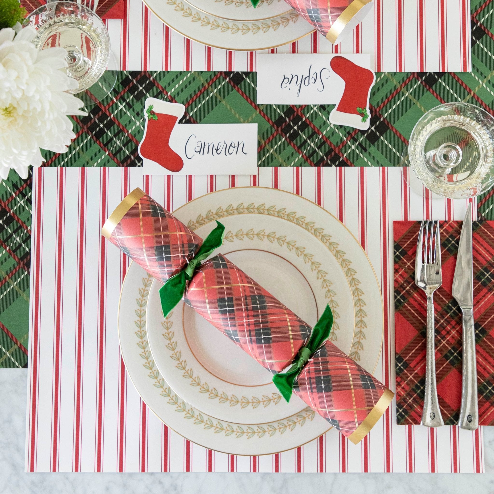 Red Ribbon Stripe Placemat