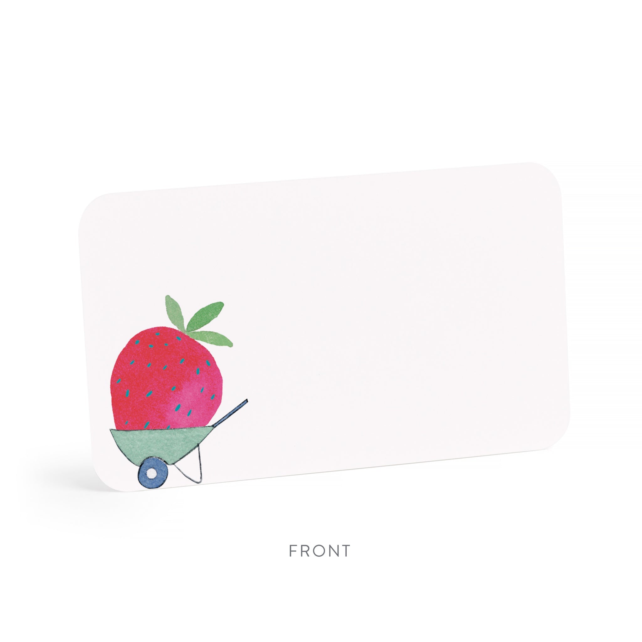 Little Note with a strawberry design on a white background.